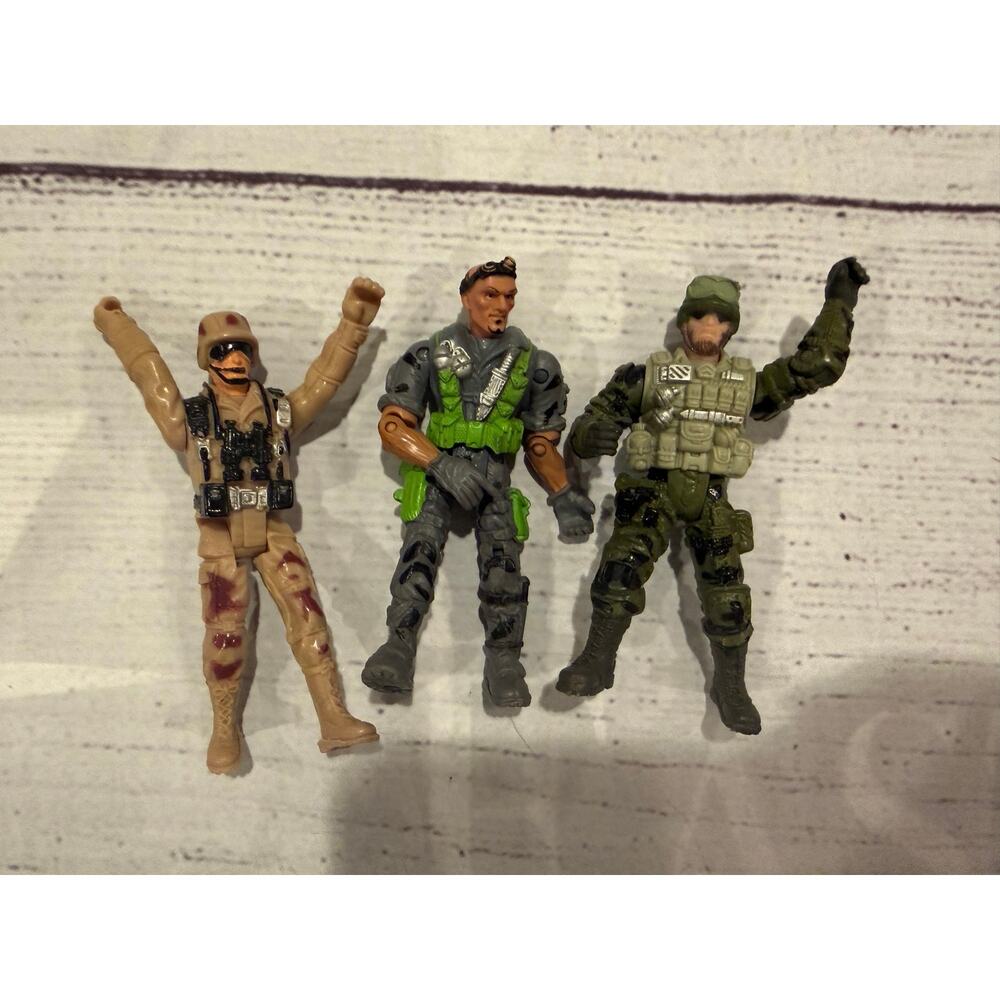 Lanard The Corps Military Adventure Action Figures 3 Pc. Lot